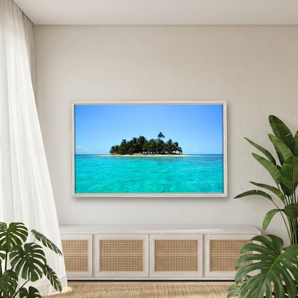 Quadro Decorativo Ilha Mar Azul - Paisagem