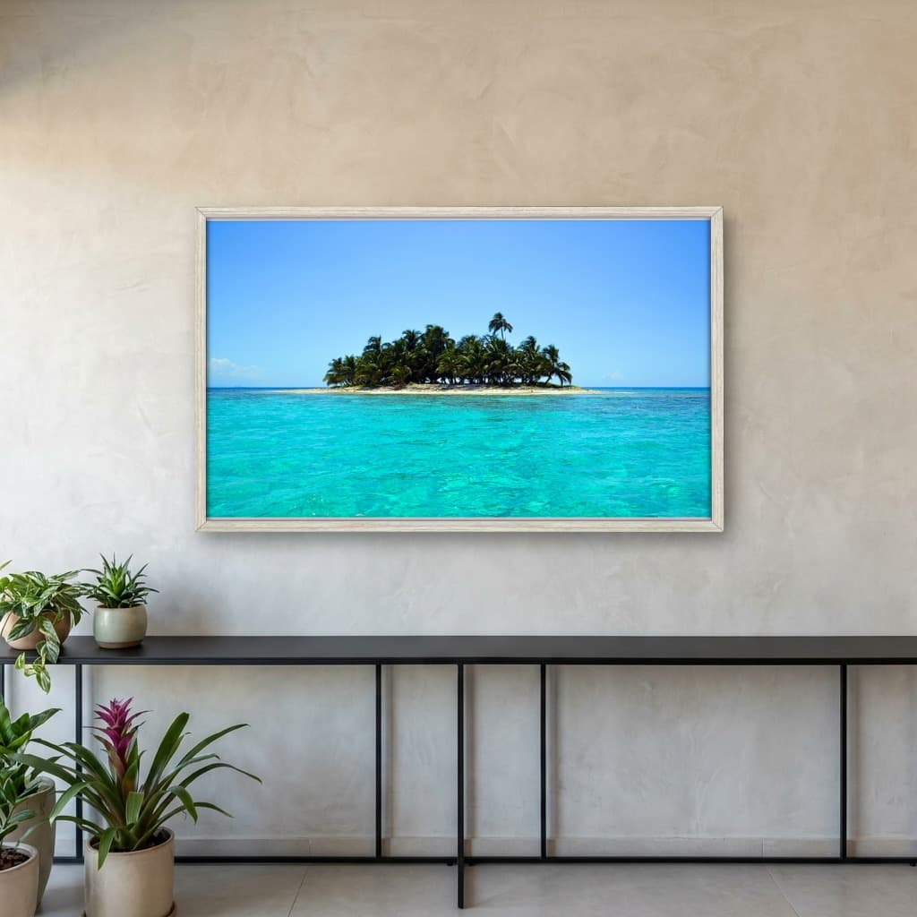 Quadro Decorativo Ilha Mar Azul - Paisagem