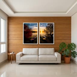 Kit 2 Quadros Decorativos Na Areia