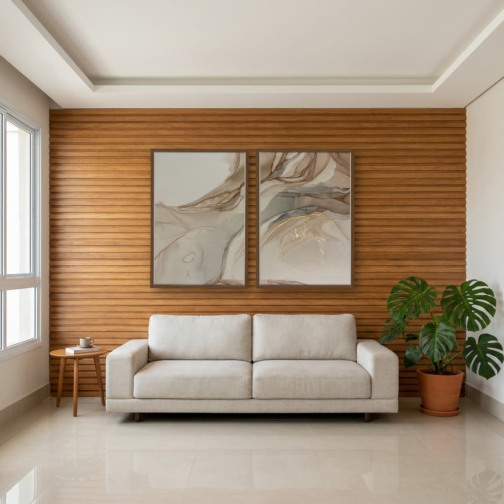 Conjunto 2 Quadros Decorativos Mármore
