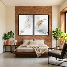 Conjunto 2 Quadros Decorativos Minimalistas