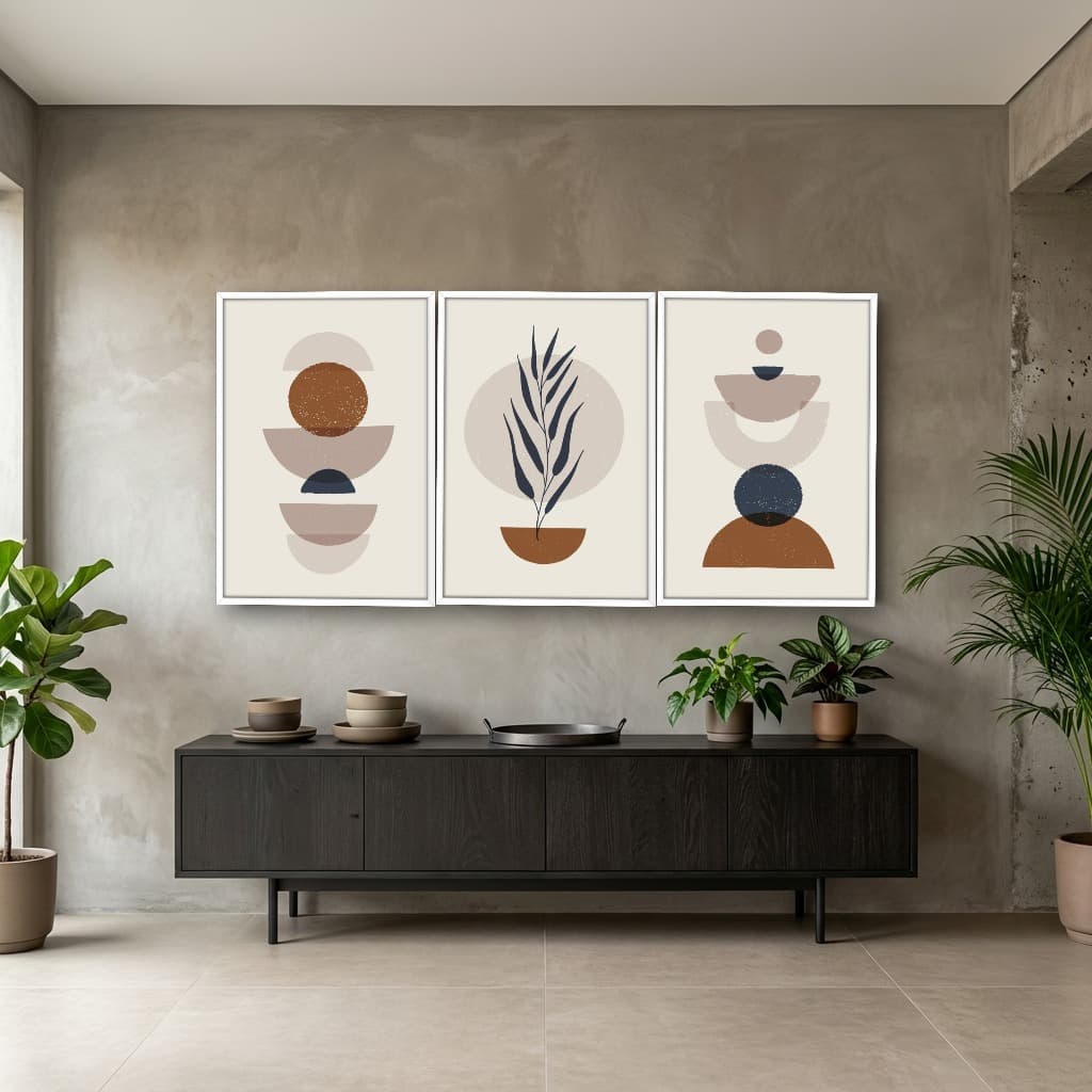Kit 3 Quadros Decorativos Boho