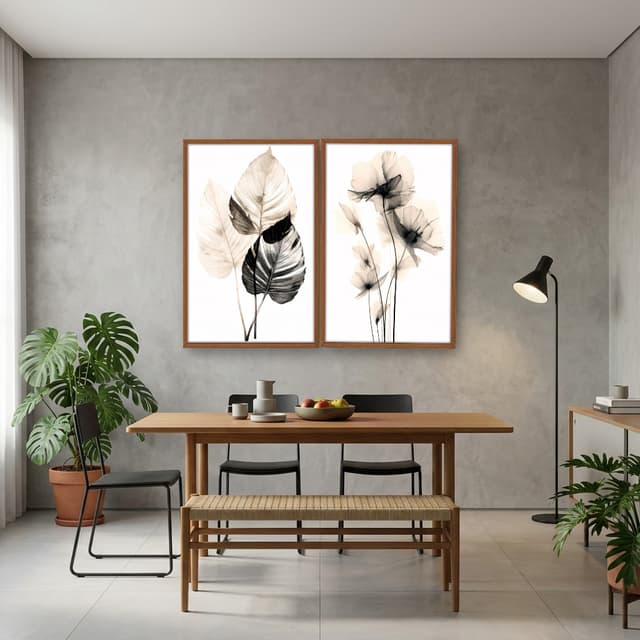 Duo de Quadros Decorativos Minimalistas