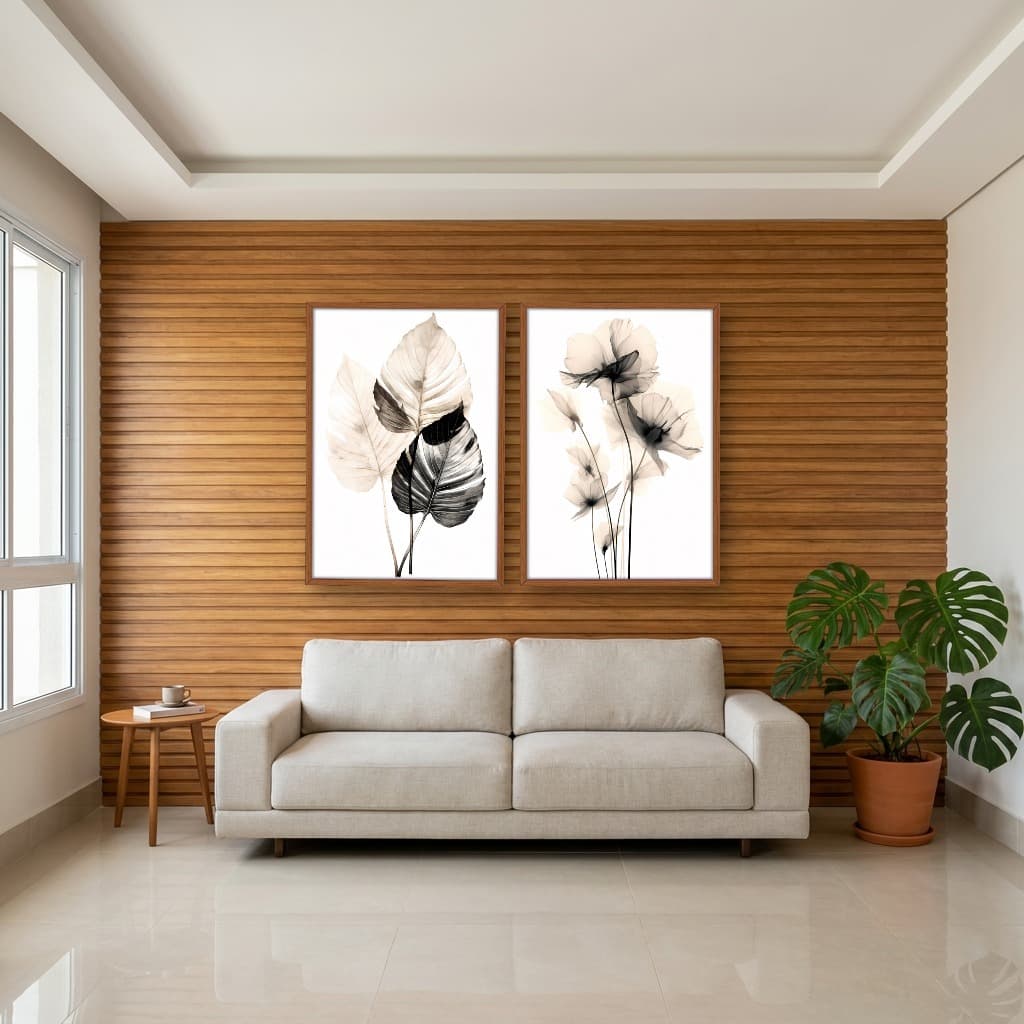 Duo de Quadros Decorativos Minimalistas