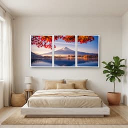 Kit 3 Quadros Decorativos Monte Fuji