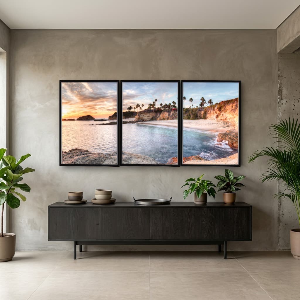 Kit 3 Quadros Decorativos Mar