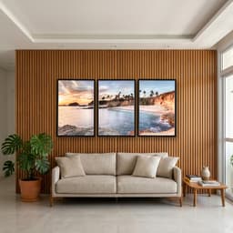 Kit 3 Quadros Decorativos Mar