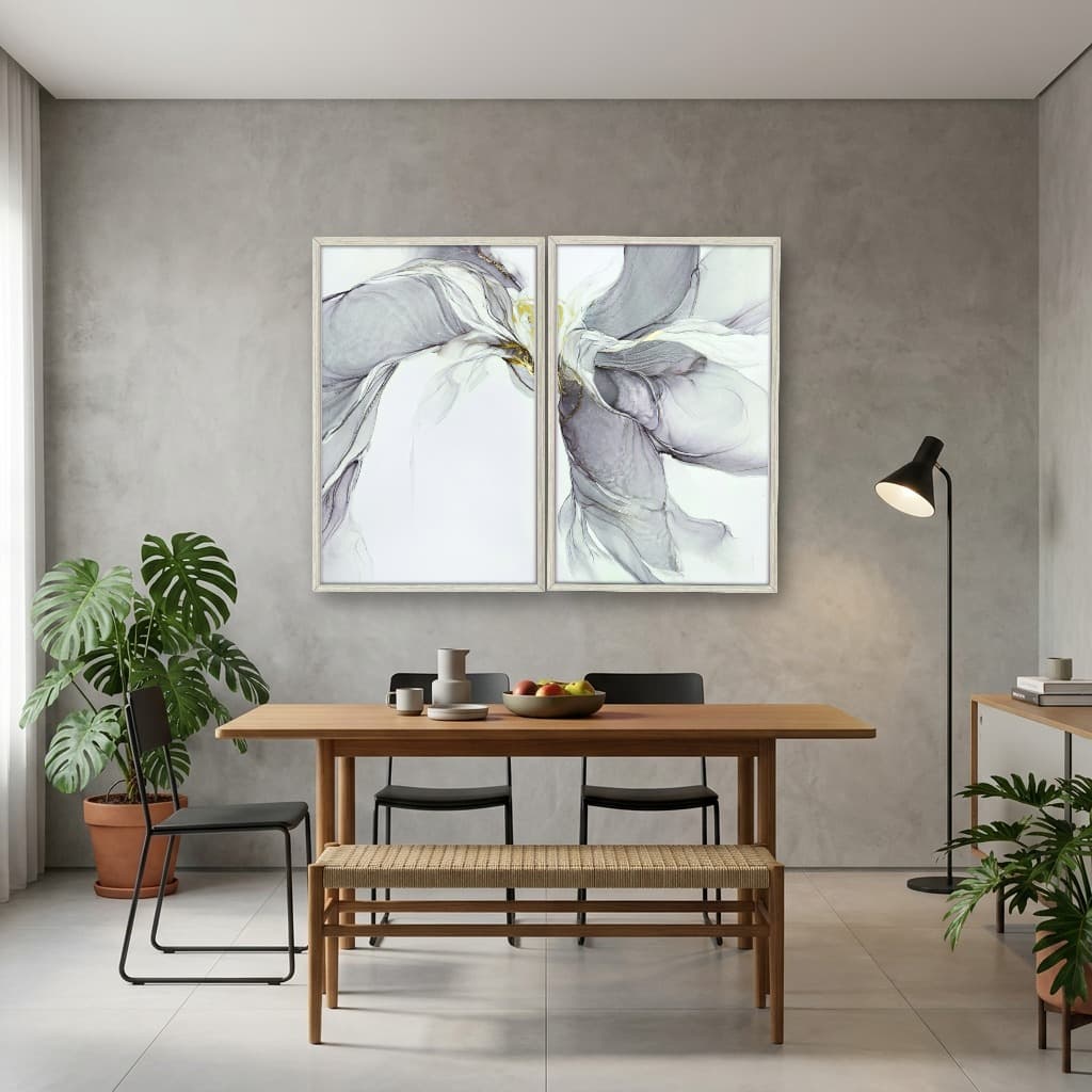 Duo de Quadros Decorativos Mármore