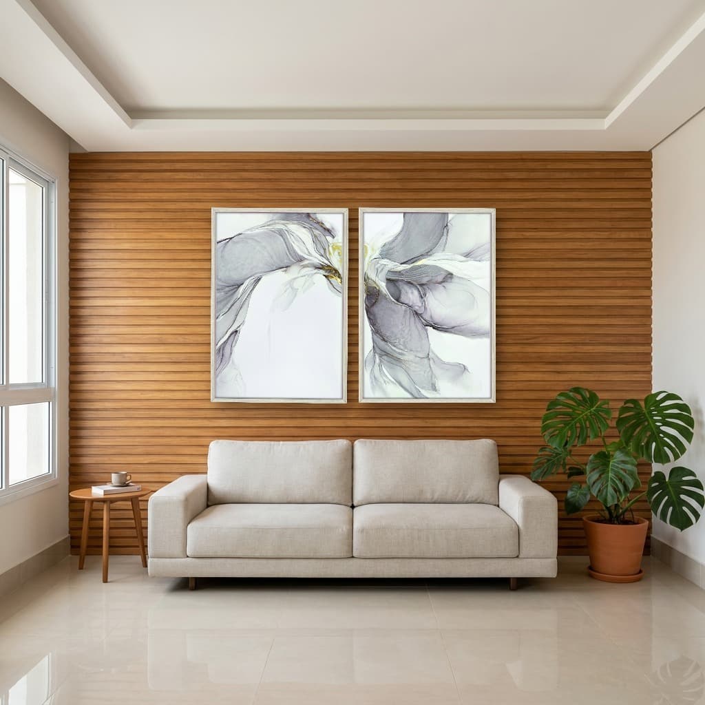Duo de Quadros Decorativos Mármore