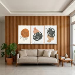 Kit 3 Quadros Decorativos Costela de Adão