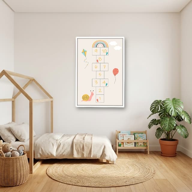 Quadro Decorativo Infantil Amarelinha