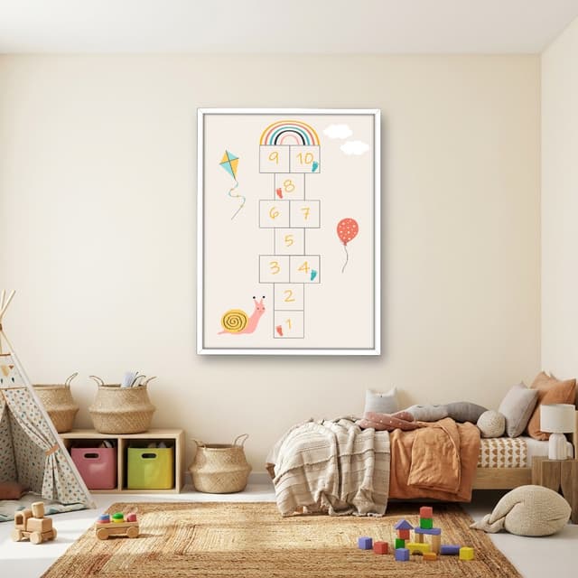 Quadro Decorativo Infantil Amarelinha