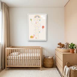 Quadro Decorativo Infantil Amarelinha