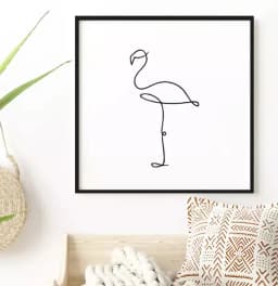 Quadro Decorativo Cisne Minimalista
