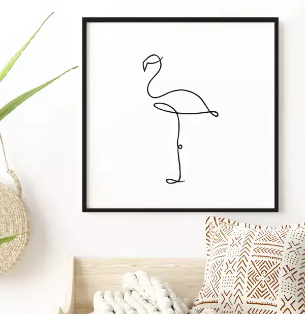 Quadro Decorativo Cisne Minimalista