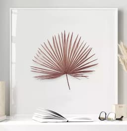 Quadro Decorativo Floral Botanical Rosé Palm Minimalist