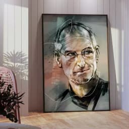 Quadro Decorativo Business Man Steve Jobs Desenho
