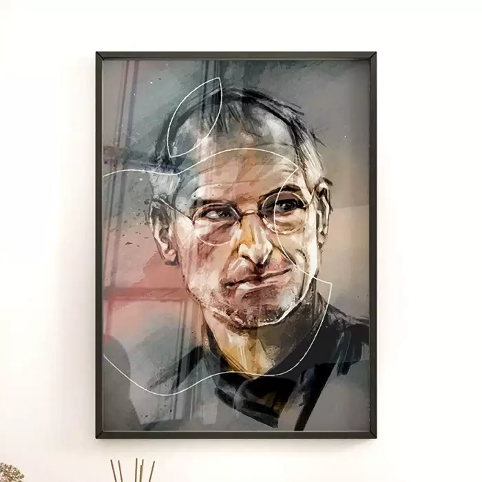Quadro Decorativo Business Man Steve Jobs Desenho