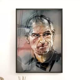Quadro Decorativo Business Man Steve Jobs Desenho