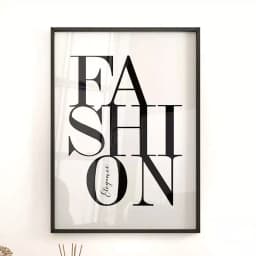 Quadro Decorativo Tipografia Fashion Elegance Preto e Branco