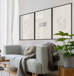Kit Quadro Decorativo Amanda God Is Good