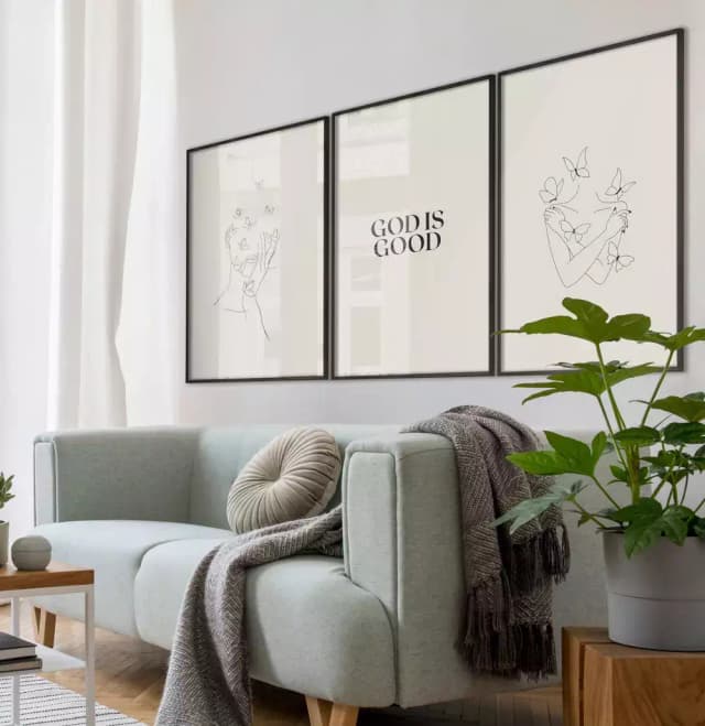 Kit Quadro Decorativo Amanda God Is Good