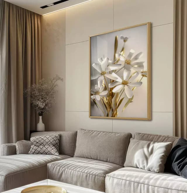 Quadro Decorativo Flores 3D