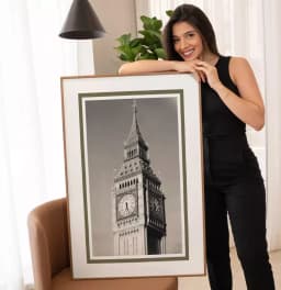 Quadro Decorativo Big Ben Inglaterra Fotografia em Tons Sépia