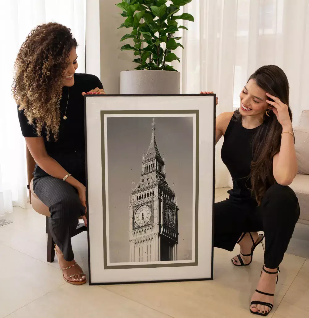 Quadro Decorativo Big Ben Inglaterra Fotografia em Tons Sépia