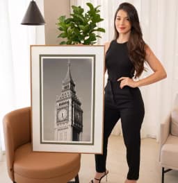 Quadro Decorativo Big Ben Inglaterra Fotografia em Tons Sépia