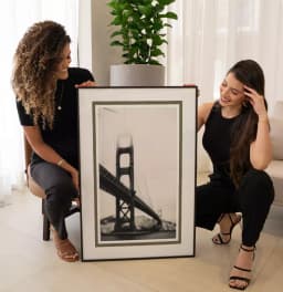 Quadro Decorativo Golden Gate EUA Fotografia em Tons Sépia