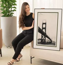 Quadro Decorativo Golden Gate EUA Fotografia em Tons Sépia