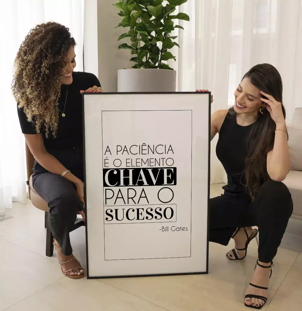 Quadro Decorativo Paciência é O Elemento Chave Para o Sucesso