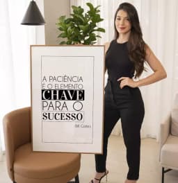 Quadro Decorativo Paciência é O Elemento Chave Para o Sucesso