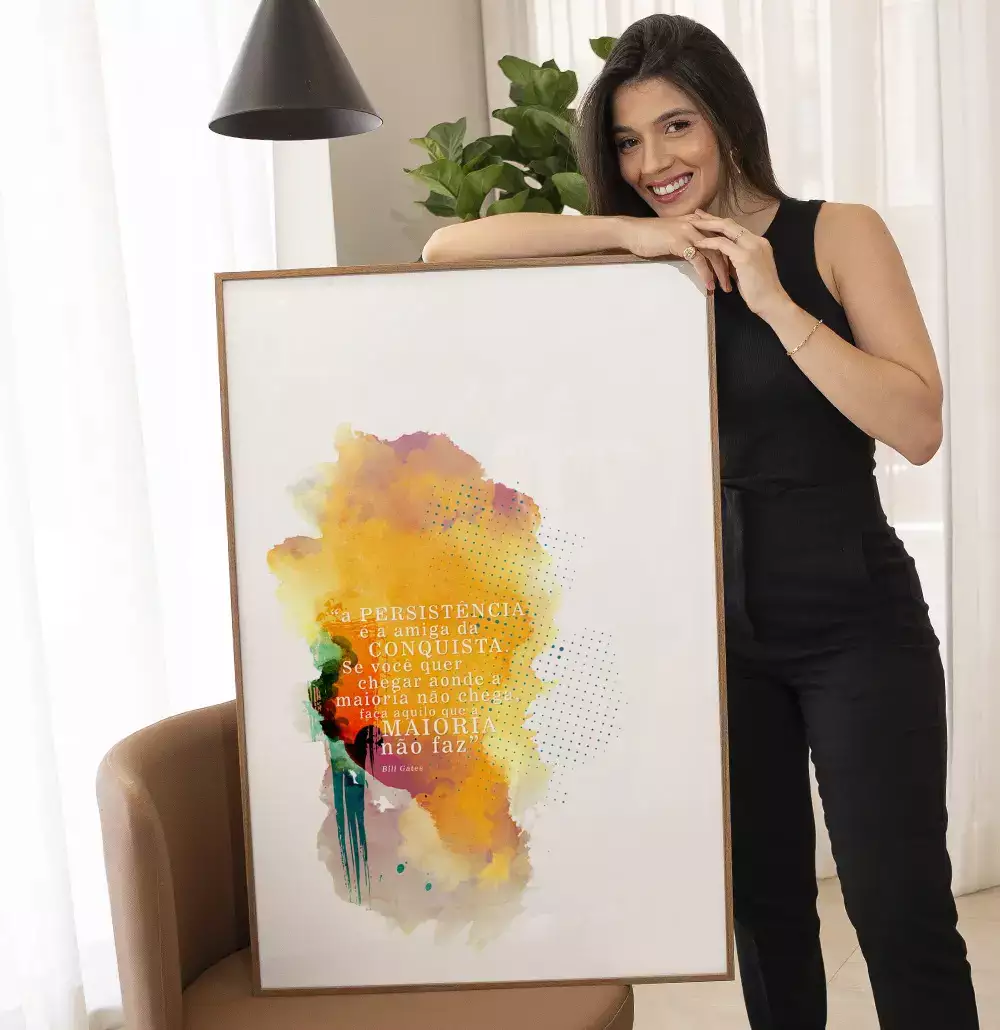 Quadro Decorativo A Persistência é Amiga da Conquista