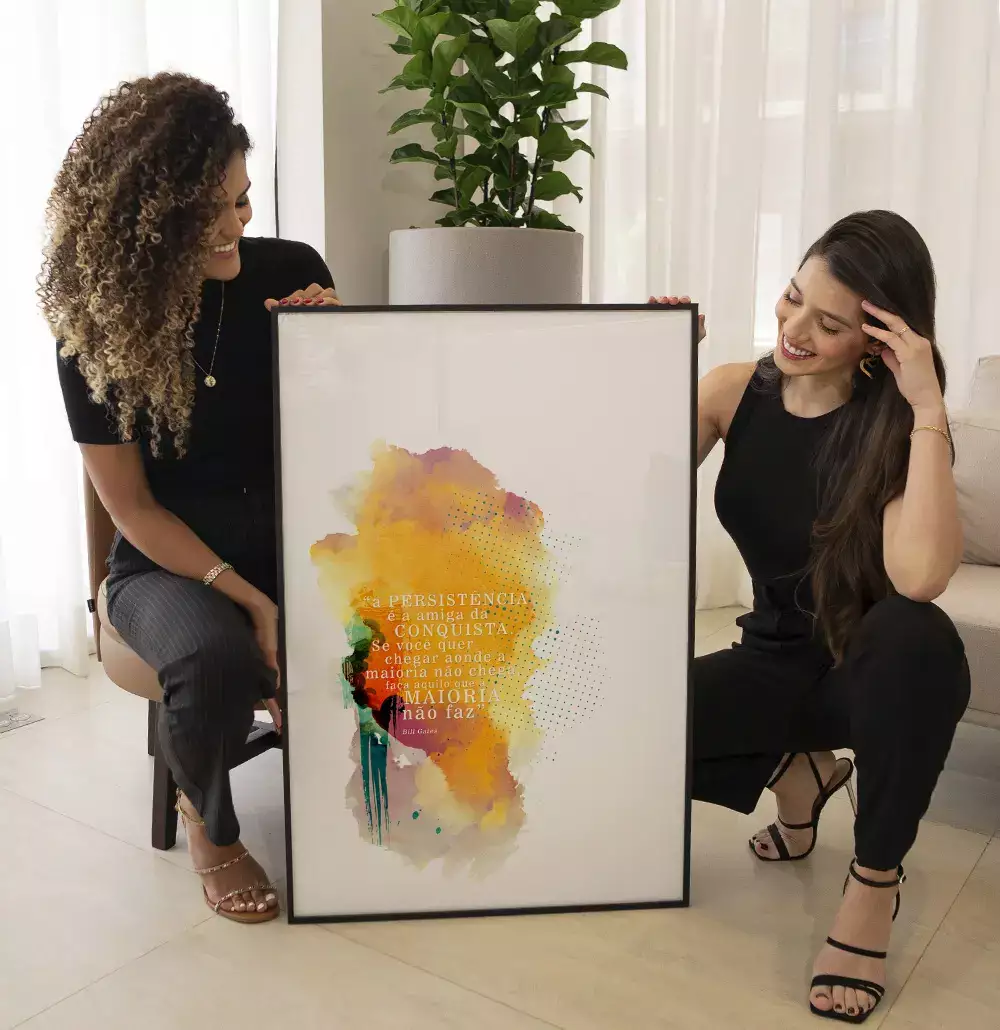 Quadro Decorativo A Persistência é Amiga da Conquista