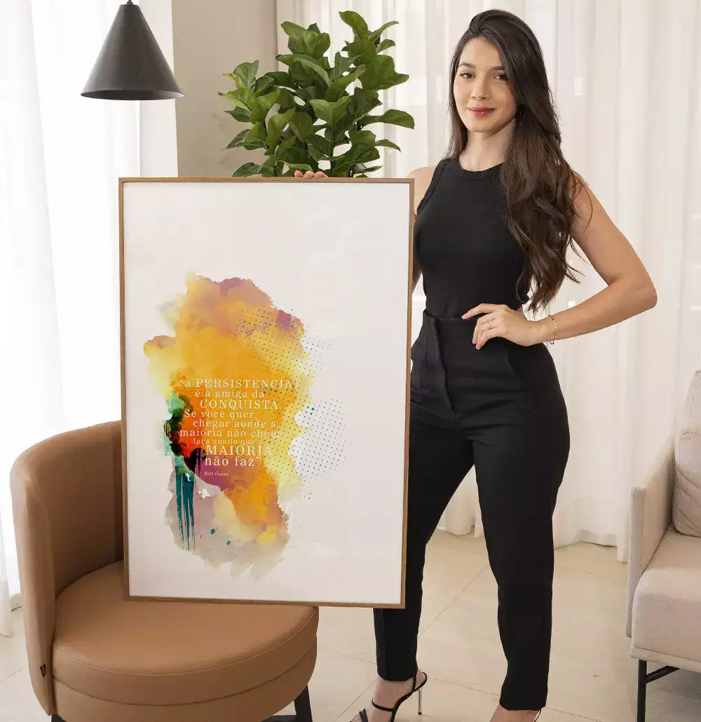 Quadro Decorativo A Persistência é Amiga da Conquista