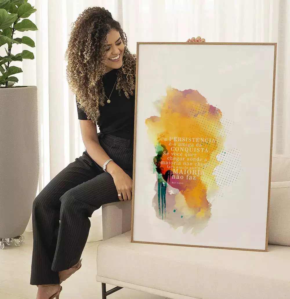Quadro Decorativo A Persistência é Amiga da Conquista
