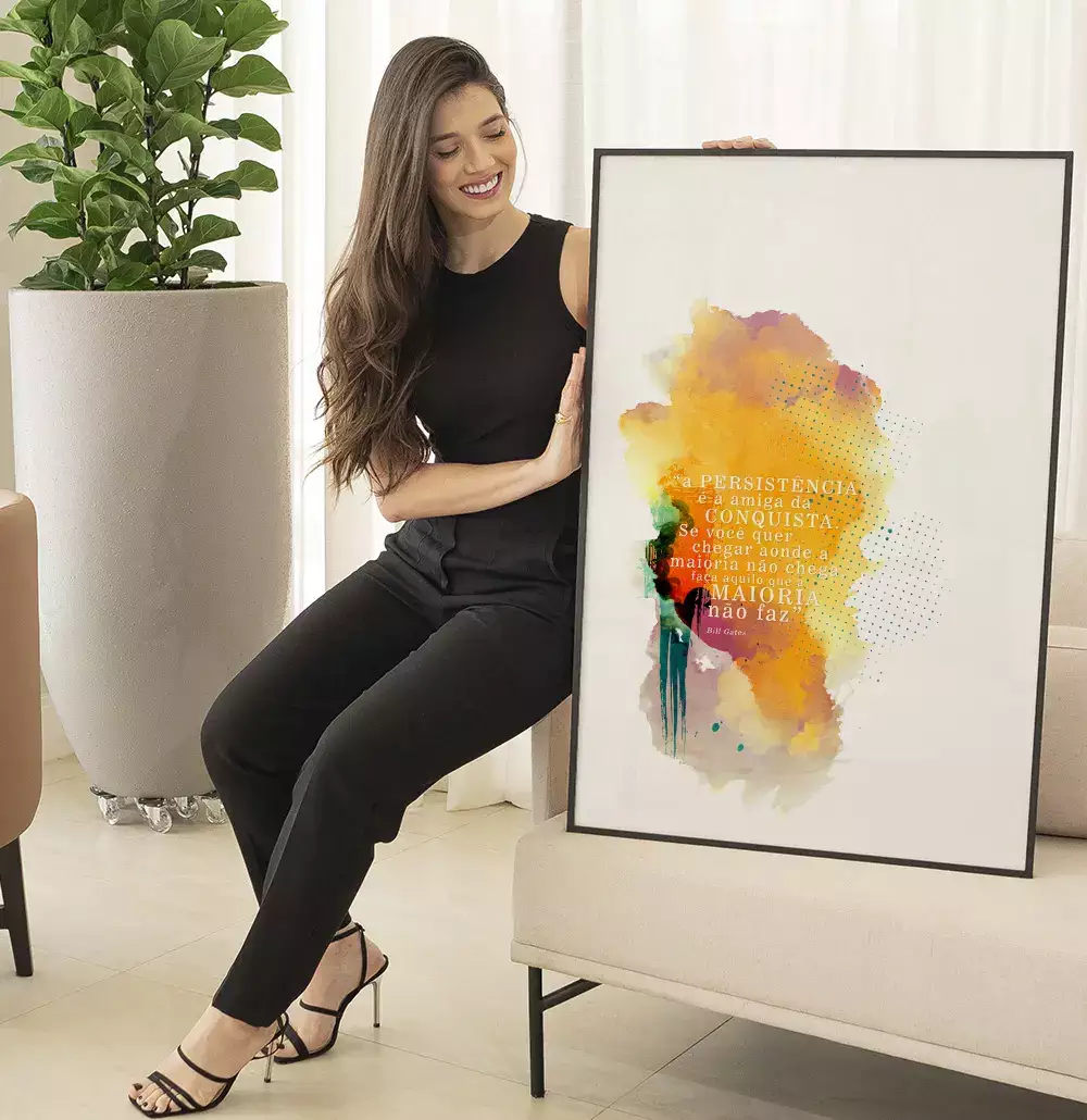 Quadro Decorativo A Persistência é Amiga da Conquista
