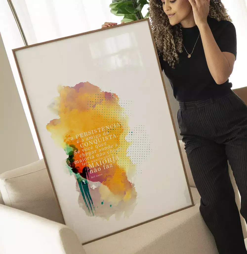 Quadro Decorativo A Persistência é Amiga da Conquista