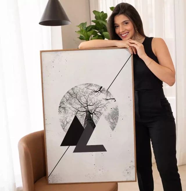Quadro Decorativo As 3 Pirâmides e a Árvore da Vida