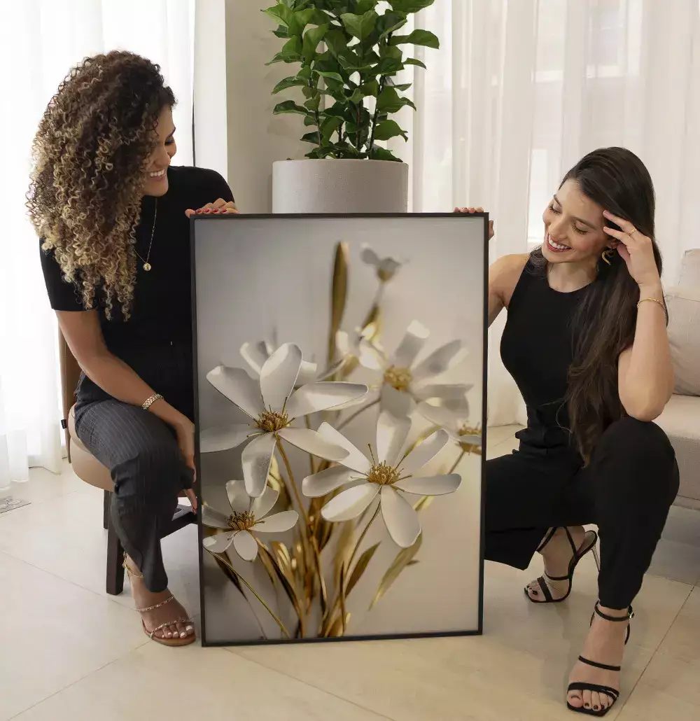 Quadro Decorativo Flores 3D