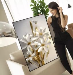 Quadro Decorativo Flores 3D