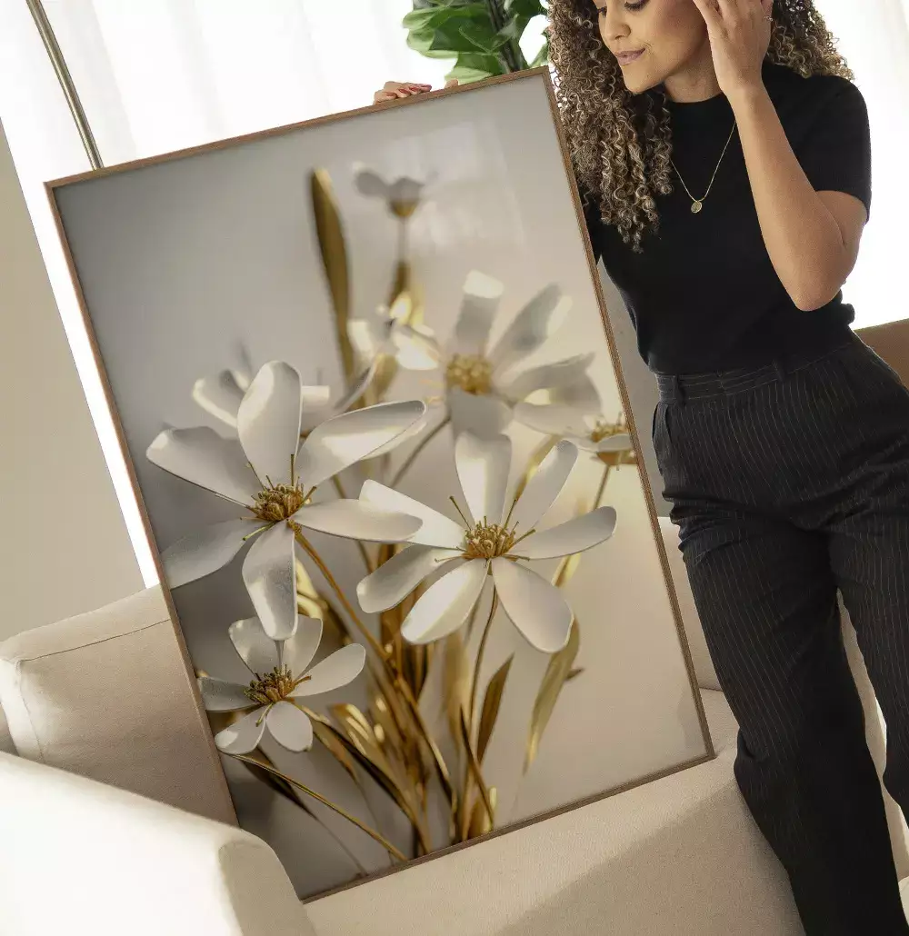 Quadro Decorativo Flores 3D