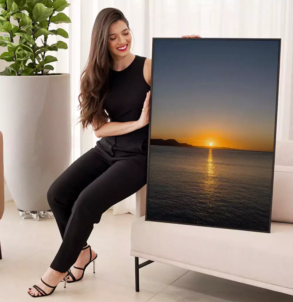 Quadro Decorativo Pôr do Sol no Mar