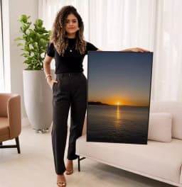 Quadro Decorativo Pôr do Sol no Mar