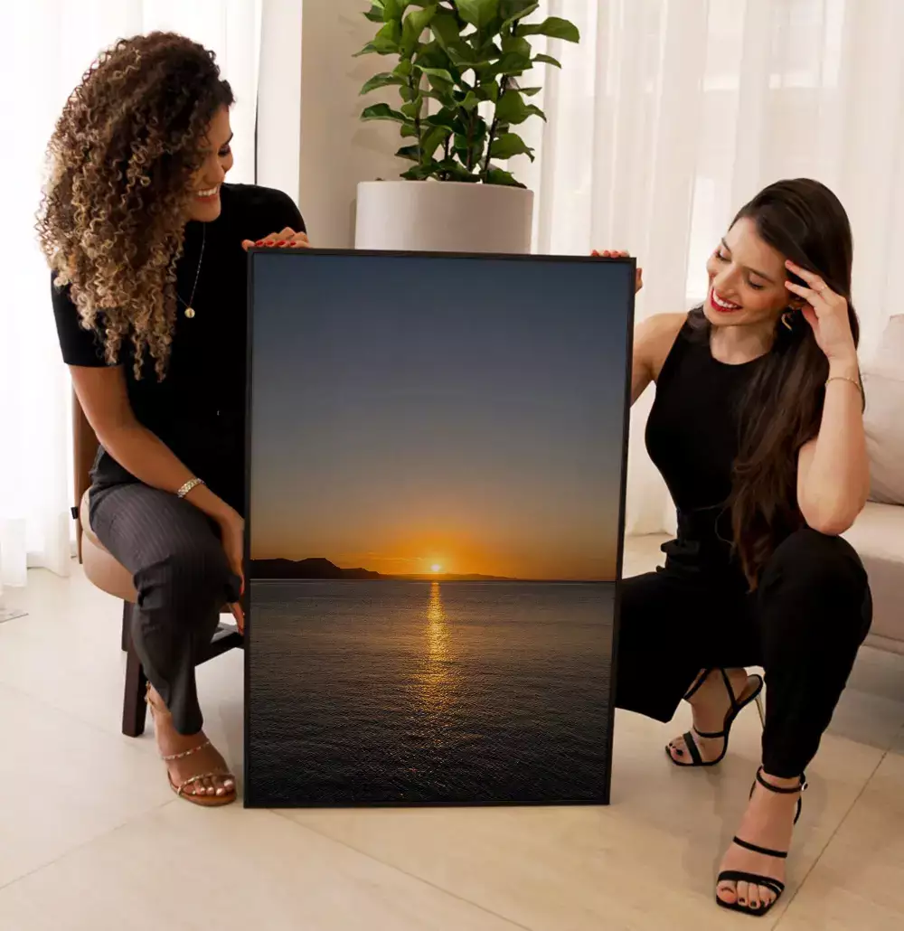 Quadro Decorativo Pôr do Sol no Mar