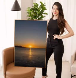 Quadro Decorativo Pôr do Sol no Mar