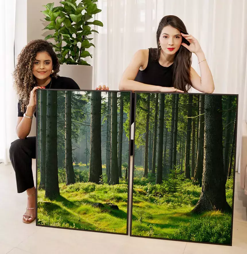 Kit Quadro Decorativo Green Forest