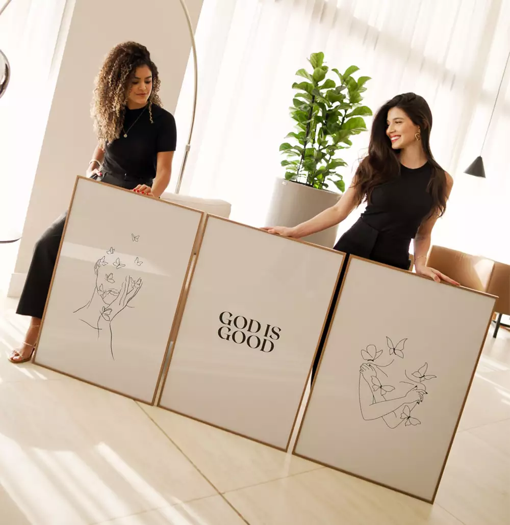 Kit Quadro Decorativo Amanda God Is Good